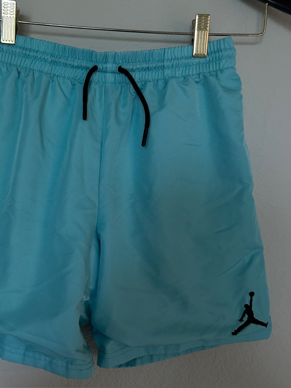 Boys Light Blue Elastic Waist Swim Shorts